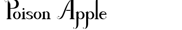 Poison Apple font preview